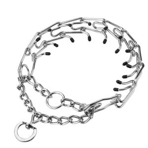 Adjustable Dog Prong Collar Chain Choker Pinch Training Collar Metal Necklace For Dogs