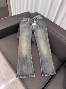 Retro Washed American Vibe High Street Bamboo Cotton Mens Jeans CleanFit Flared Slimming Long Pants Casual Straight Leg Jeans