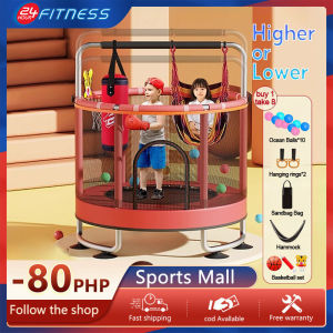 【Buy 1 get 8】Upgraded Trampoline for Kids with Safety Net Round Trampoline Indoor Trampoline Bounce Fabric Upgrade Thick Spring Safety First Upgraded Version Round Trampoline Outdoor/Indoor Trampoline Bouncing Fence Weight 350kg