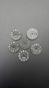 Unique Texture Forged Carbon Watch Dial 28.5mm C3 Green Luminous For NH35 NH34 8215 2824 Custom Mod Watch Parts