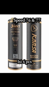KANSA 3-IN-1 Shuttlecocks Badminton FALCON 300 Speed 76 77 Premium Duck Feather 5x Durability