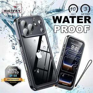 Full Body Protective IP68 Waterproof Case For Iphone 17 16 Plus 15 14 13 Pro Max 17 Air 16E Cover Snorkeling DustproofSwimming