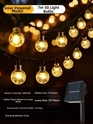 Xlys | Waterproof Solar Crystal Ball String Outdoor Light