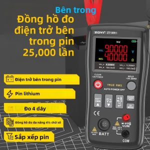Máy Đo Pin Lithium Hai Trong Một ZT-XR1 Đo Điện Trở Trong Và Điện Dung Điện Áp Có Độ Chính Xác Cao