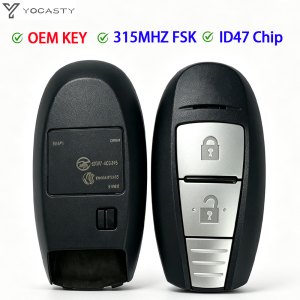 YOCASTY ID47 Chip 315 MHz FSK Chìa Khóa Điều Khiển Từ Xa Thông Minh Cho Suzuki Swift SX4 Vitara 2010-2015 FCCID TS007 2 Nút Xe Chính Hãng Phụ Kiện