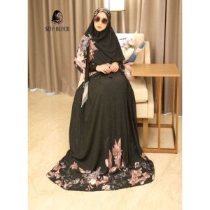sefa green dan sefa black set Madinah gamis daily dres joza clothing.