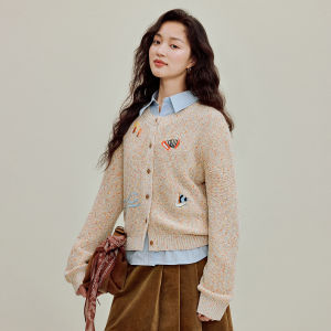 INMAN | Áo Cardigan Knit Kim tuyến Thêu Nhiều Màu