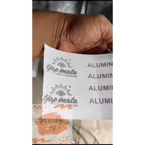 Tjap Mata Amplas kain roll 10cm x 50mtr Putih Anti Status Coated 4"