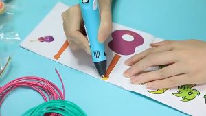 Bút in 3D nhiệt thông minh với sợi filament PLA 1.75mm có thể điều chỉnh tốc độ hiển thị đèn LED làm quà cho trẻ em