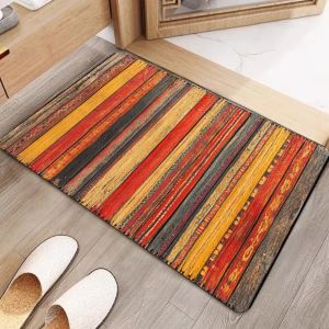 Durable Outdoor Door Mat Carpet with Rural Wooden Design Suitable for Terrace RV and Garden Home Carpets