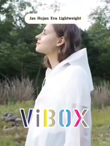 Vibox J-888 Jas Hujan Eva Dewasa Terusan Ponco Premium Mantel Hujan EVA Raincoat Korea Kancing Transparan Universal ( Cowo/Cewe)