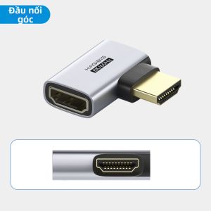 Hagibis | Đầu Chuyển HDMI Đực sang Cái 8K 90 Độ
