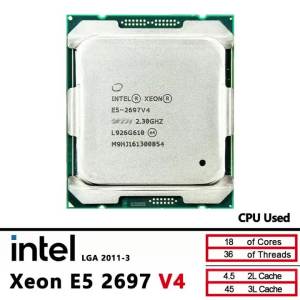 Intel | CPU Intel Xeon E5 2697 V4 Đã Qua Sử Dụng 2.3GHz 18 Nhân Socket LGA 2011-3 Bộ Xử Lý Máy Chủ Dành Cho Chơi Game Hỗ Trợ DDR4 36 Luồng Bộ Nhớ Đệm L3 45MB