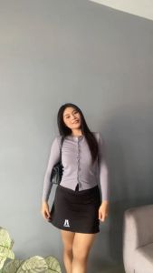 MOI 2 IN 1 Legging Pendek Rok Short Olahraga Wanita Sport Jogging Sepeda Lari Zumba Senam Aerobik Gym Celana