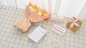 Niimbot N1/B18 High-Quality Satin Ribbon Set for Thermal Transfer Label Printing - Waterproof Oil Proof New Christmas ribbon