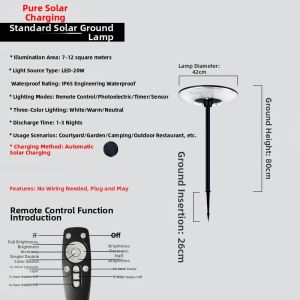 MOYE | High Power Waterproof Solar Garden Stake and Ground Light