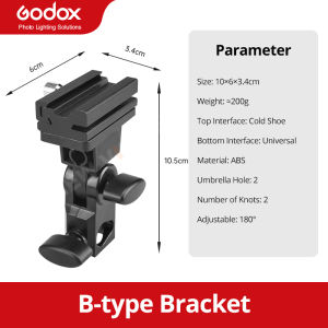 Godox | GODOX B Type D Type E Type AD-E Flash Hot Shoe Adapter Trigger Umbrella Holder Swivel Light Stand Bracket