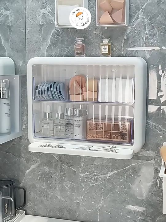 [ChicLady] Makeup Skin Care Organizer Acrylic Storage Box Installation