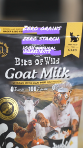 【10+XTRA 3PCS】Bite Of Wild Cat Pouch 3 Different Tastes New Zealand Goat Milk High Quality Lactoferrin Wet Cat Food 70g