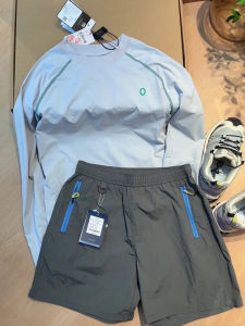 Quần Short Nam Mùa Hè Mỏng Màu Xám Nhanh Khô Khi Leo Núi Thể Thao Mỹ Quần Dài Đến Đầu Gối Rộng Rãi Cạp Vừa