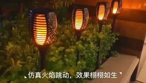 Solar Plug-in Torch Lamp Flame Lamp Torch Outdoor Lawn Lamp Garden Lamp Waterproof Garden Villa Floor Outlet