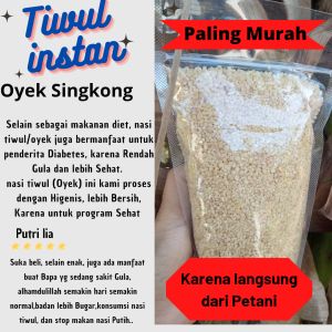 Tiwul instan Pengganti Nasi Rendah Gula Oyek singkong mentah Tradisional
