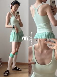 YOYO | Sport Yoga Tank Top with Bra Padding Beautiful Back Design