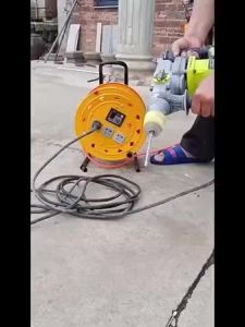 50/30/15 Meters Extension Wheel Cable Reel 220V Cord w/ HEAVY DUTY frame and SAFETY BREAKE COPPER