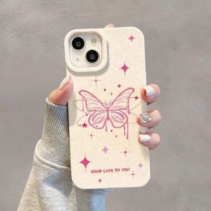 Compatible with iPhone 15 Pro max Pink butterfly ins 13 12 11 14 8plus 7plus iPhone Case XR X Xs Max 11pro