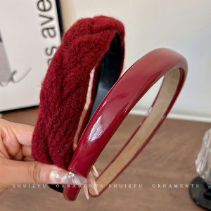 เครื่องประดับผมสไตล์เกาหลีสีแดง 2024 ฤดูใบไม้ร่วงและฤดูหนาว ใหม่ ไฮเอนด์ แฟชั่น เครื่องประดับผมสำหรับผู้หญิง ทรงสูง ทันสมัย ที่ไม่ซ้ำใคร