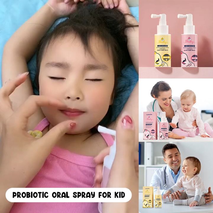(Recommended By Doctor) Anti-Cavity Oral Spray For Kid Oral Anti-Cavity Probiotic Cleaning Spray Probiotic Oral Cleansing Spray Prevents Tooth Decay Protect Teeth Children's from 1 year old 40ml