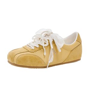 Josiny | Yellow Pearl Popular Soft Bottom Versatile Trainer Shoes