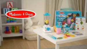 GM Kids (ของแท้ USA พร้อมส่ง 1.5 - 7 ขวบ) ของเล่นทำอาหาร ของเล่นชุดครัว เครื่องปั่นน้ำผลไม้ Smoothie Maker Blender Set ( Melissa & Doug) MD0475