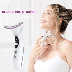 Agdoad EMS Microcurrent Face Neck Beauty Device LED Photon Firming Rejuvenation Anti Wrinkle Thin Double Chin Skin Care Facial Massager