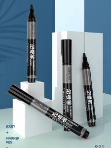 Deli 6881 Oil-Based Marker Pen Single-Head Large Head Pen for Business And Students Basic Packaging Cultural Supplies