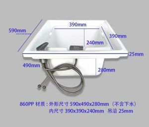 Durable Acrylic Foot Bath Tub for Commercial Use Suitable for Spa Shops Drainage System Massage Free Lightweight Foot Soaking Basin