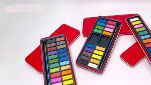 สีน้ำพกพา สีระบายน้ำ ชุดสีน้ำ พร้อมชุดแปรงปากกา เพ้นท์ แบบพกพา 12/24 สี อุปกรณ์ศิลปะ