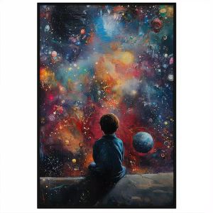 Tranh phong cảnh vũ trụ. Tranh treo tường dán tường sơn dầu canvas trang trí. CGI-1521