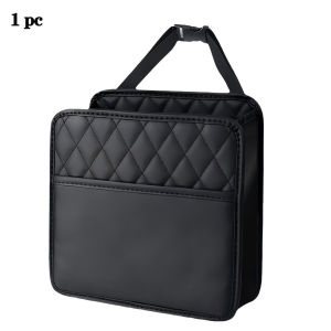 Multi-functional Car Storage Organizer Car Seat Storage Bag Leather Storage Bag Garbage Bag Storage Bag Portable Trash Can For