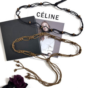 Tagkita Cô Y2K Trang Trí Dây Lưng Váy Truyền Thống Phong Cách Dân Tộc Sáp Dây Tay Dệt Eo Dây Xích Mới 2024 Xu Hướng