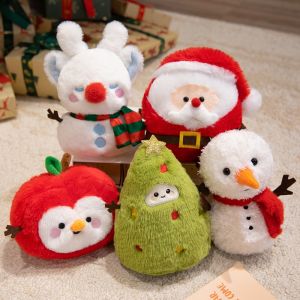Cute Santa Claus & Elk Snowman Gingerbread Man Plush Toys Stuffed Animal Doll Christmas Gifts For Children Kids Home Decoration