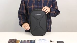 กระเป๋าคาดอกผู้ชายรุ่น BO119 กันน้ำมาพร้อมช่องชาร์จUSB สปอร์ตสุดเท่ จุของได้เยอะ คุ้มค่ามากๆ