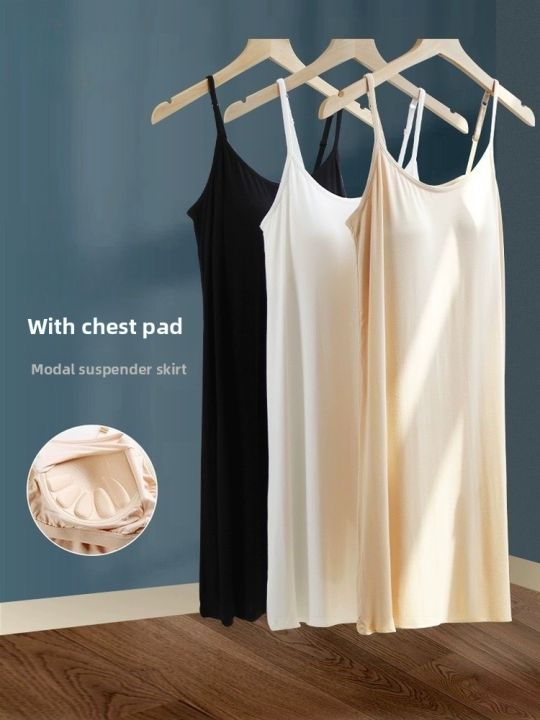 QIAOCHENXIAN | Modal Maxi Backless Dress with Padded Cups and  Anti-Transparency Silk Lining | Lazada PH