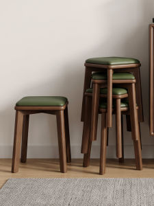 ZHUSHANXIA | Sturdy Luxury Stackable Antique Style Square Stool