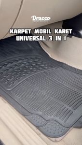 Karpet Mobil Universal Karet 3 baris Depan Tengah Belakang (4Pcs) Tebal Premium DRACCO