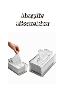 Transparent Square Acrylic Tissue Box Holder for Home Office Thickened PCTissue Box【Rainbow Culture】