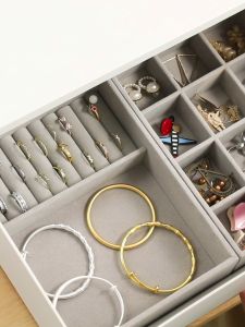 Jewellery Storage Tray Organizer Jewellery Display Holder Bracelet Necklace Ring Storage Box Showcase Drawer