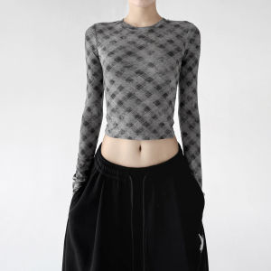 MUYUZI | Retro Round Neck Long Sleeve T-Shirt