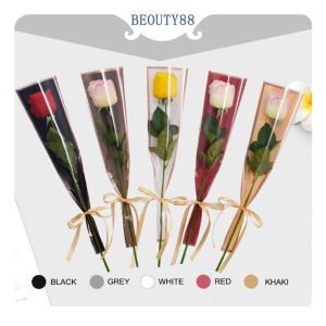 50PCS DIY Transparent Flower Packaging Bag Rose Flower Waterproof Bouquet Packaging Gift Bag