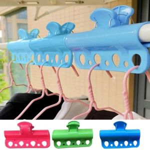 Porous Clamp Windproof Clip Plastic 7-hole Rod Buckle Non-Slip Large Rod Type Clothes Peg Clothes Hanger
